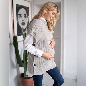 Seraphine Maternity & Nursing Sleeveless Ribbed Sweater vest, size M/L - worn 1x